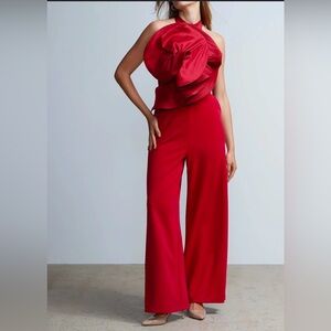 Halterneck Rosette Jumpsuit